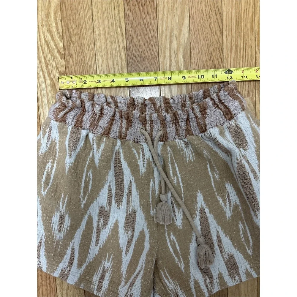 Aerie Women's Brown Tan Comfy‎ Tribal Drawstring Elastic Waist Shorts - Medium